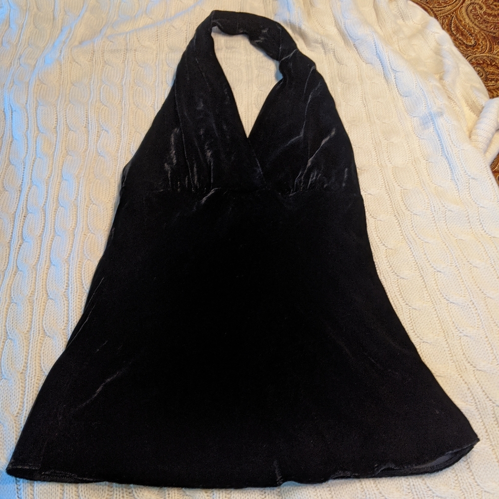 Express Velour Halter Top